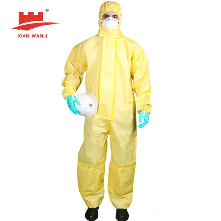 Yellow Disposable Safety Coverall for Men