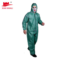 Flame Resistant Green Disposable Safety Coverall for Women