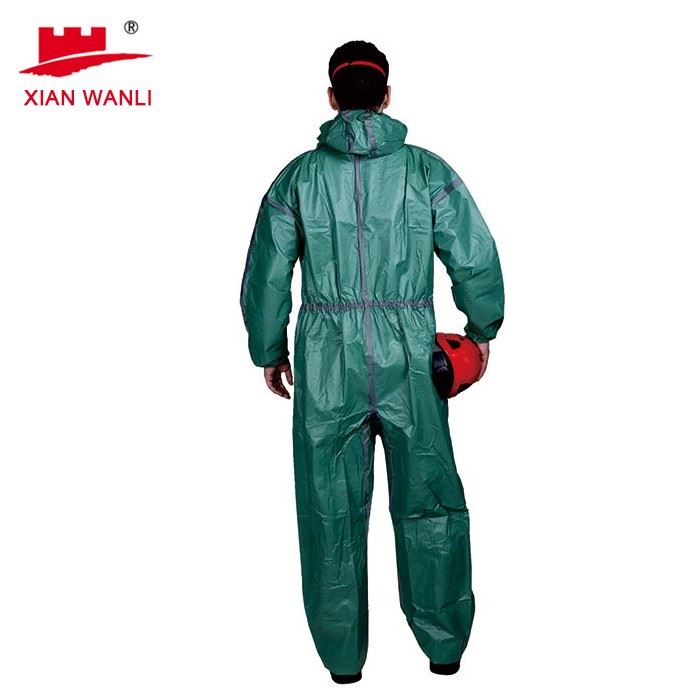 Flame Resistant Green Disposable Safety Coverall for Women