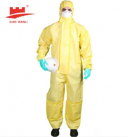 Breathable Yellow Disposable Safety Coverall Anti-static